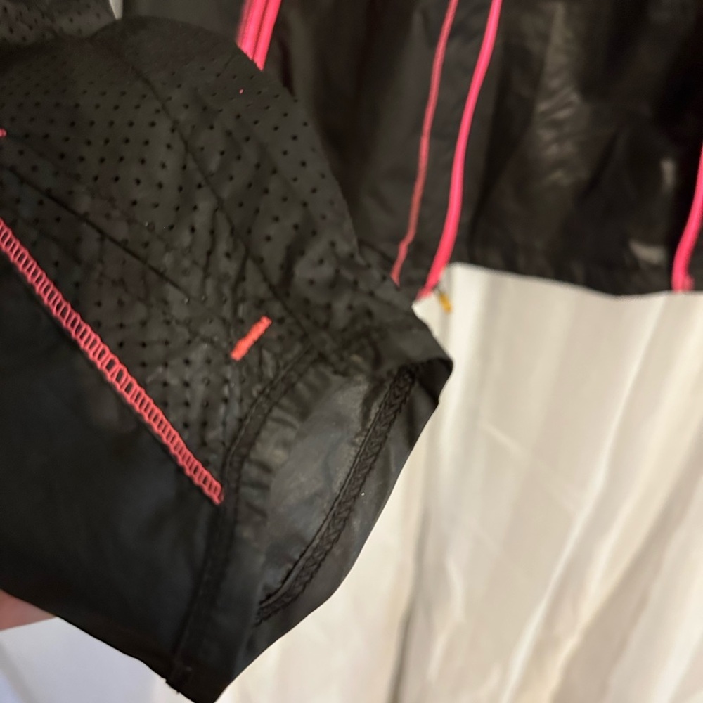 Avalanche Black Women's Hooded Rain Jacket with Pink Trim - Picture 4 of 13
